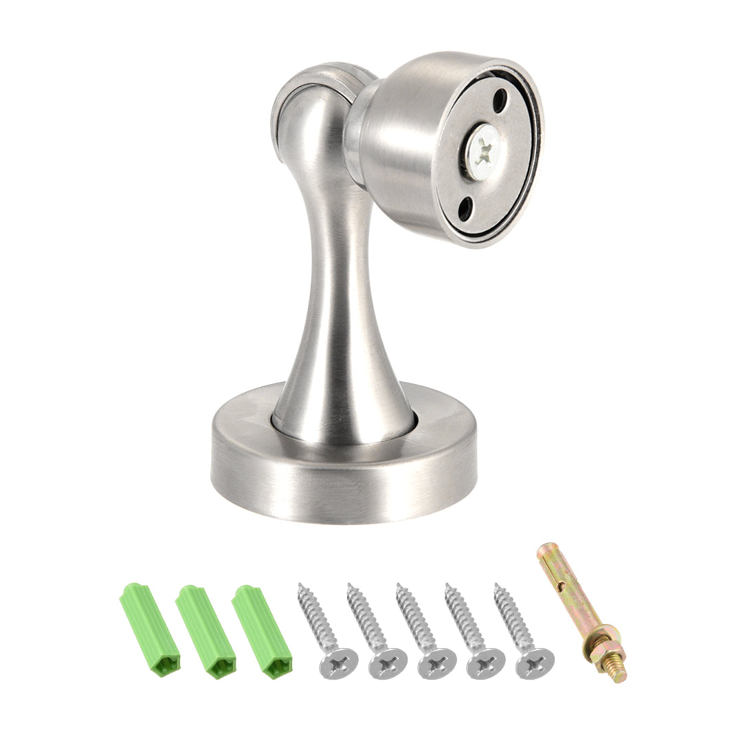 uxcell Uxcell 201 Stainless Steel Door Magnetic Catch Holder Stopper Screw Wall Mount Silver Tone