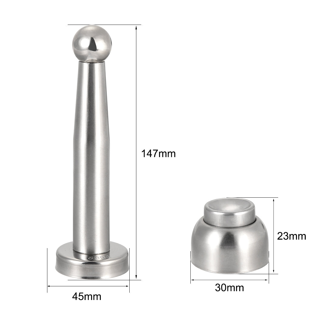 uxcell Uxcell Home Office Stainless Steel Door Magnetic Catch Holder Stopper Wall Protector Brushed