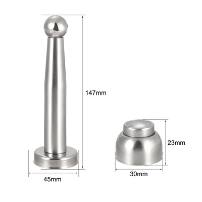 Harfington Uxcell Home Office Stainless Steel Door Magnetic Catch Holder Stopper Wall Protector Brushed