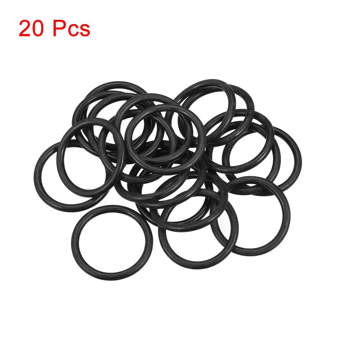 uxcell Uxcell O-Rings Nitrile Rubber 15.2mm x 20mm x 2.4mm Seal Rings Sealing Gasket 20pcs