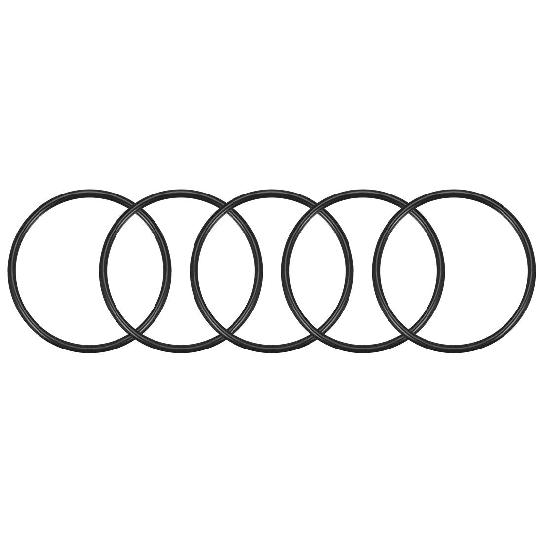 uxcell Uxcell O-Rings Nitrile Rubber, 40.2mm Inner Diameter, 45mm OD, 2.4mm Width, Round Seal Gasket, Pack of 5