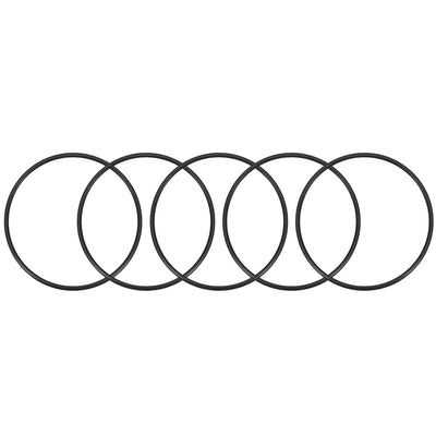 uxcell Uxcell O-Rings Nitrile Rubber, 63.2mm Inside Diameter, 68mm OD, 2.4mm Width, Round Seal Gasket(Pack of 5)