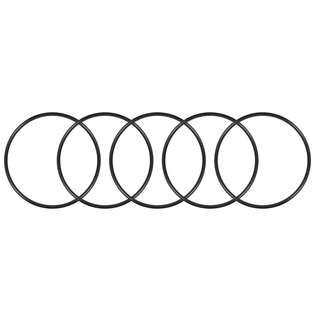 uxcell Uxcell O-Rings Nitrile Rubber 80.2mm x 85mm x 2.4mm Seal Rings Sealing Gasket 5pcs