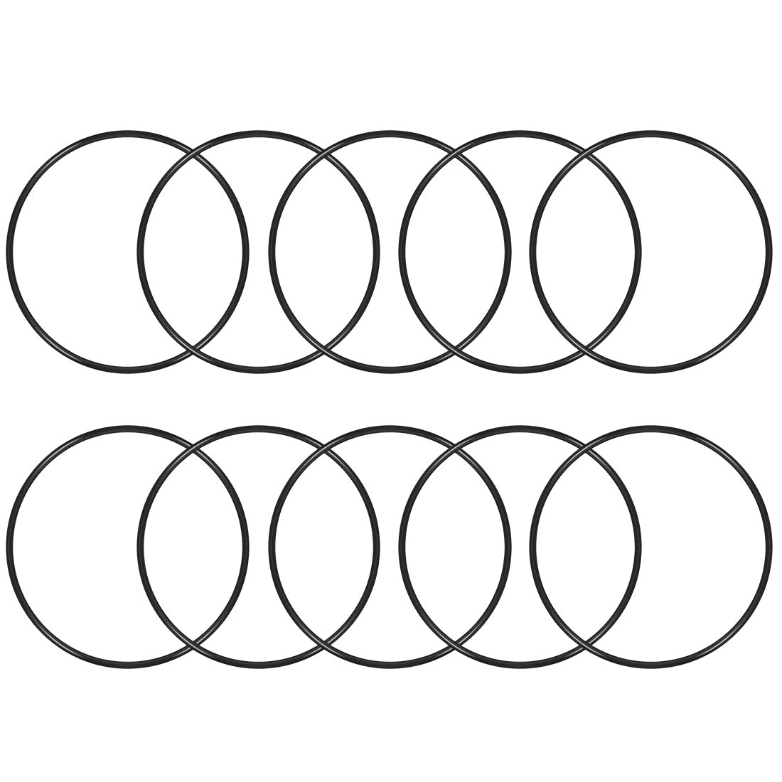 uxcell Uxcell O-Rings Nitrile Rubber 105.2mm x 110mm x 2.4mm Seal Rings Sealing Gasket 10pcs