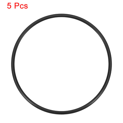 Harfington Uxcell O-Rings Nitrile Rubber 125.2mm x 130mm x 2.4mm Seal Rings Sealing Gasket 5pcs