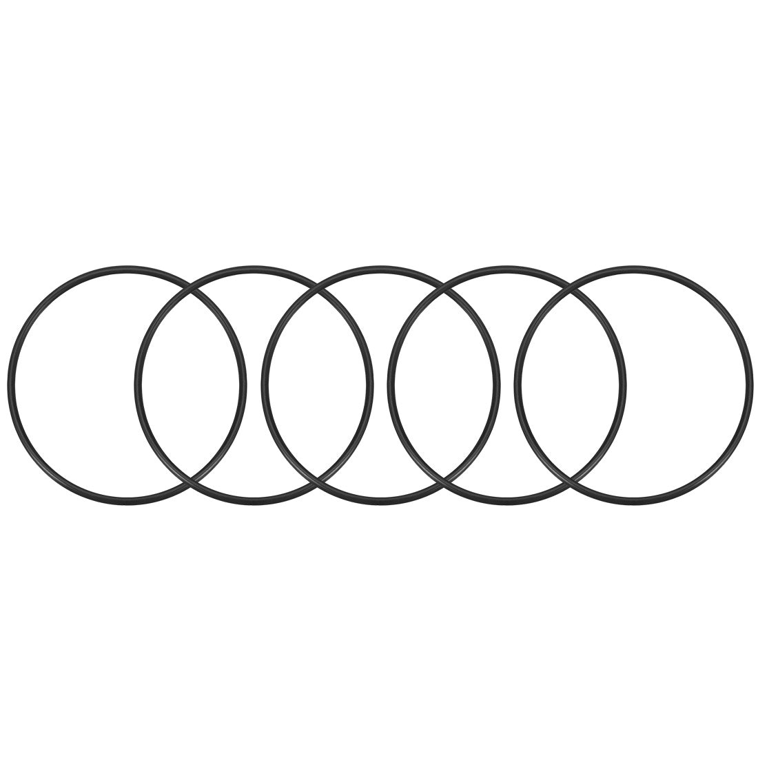 uxcell Uxcell O-Rings Nitrile Rubber 125.2mm x 130mm x 2.4mm Seal Rings Sealing Gasket 5pcs