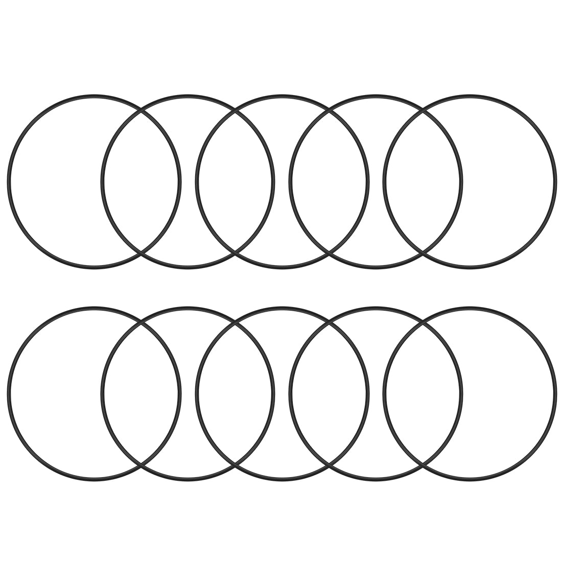 uxcell Uxcell O-Rings Nitrile Rubber 130.2mm x 135mm x 2.4mm Seal Rings Sealing Gasket 10pcs