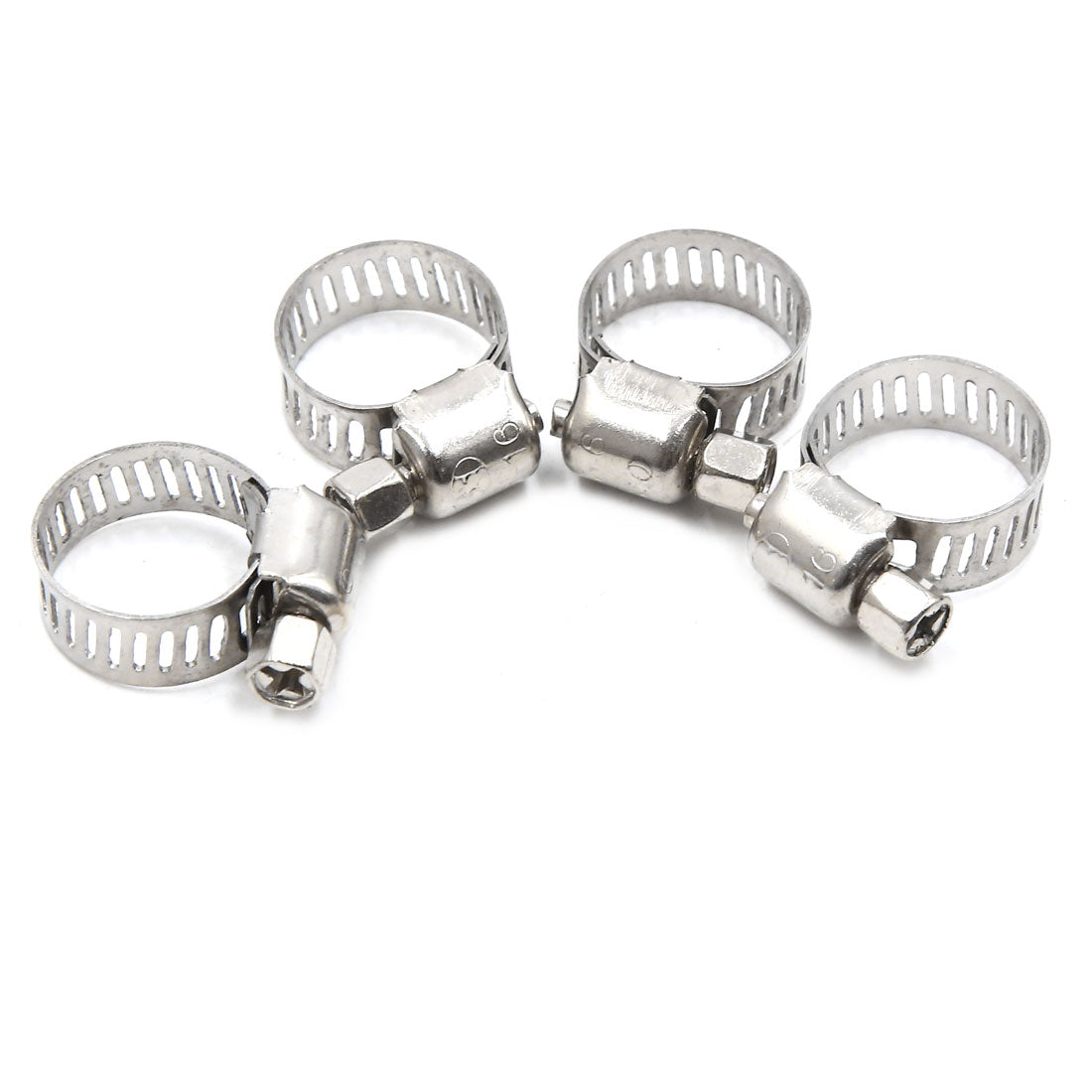 uxcell Uxcell 4pcs 9-16MM Stainless Steel Car Vehicle Drive Hose Clamp Fuel Line  Clip