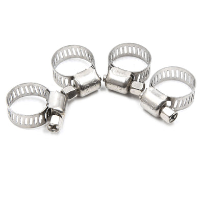 uxcell Uxcell 4pcs 9-16MM Stainless Steel Car Vehicle Drive Hose Clamp Fuel Line  Clip