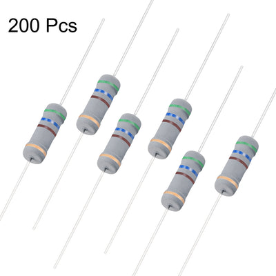 Harfington Uxcell 200pcs 2W 560 Ohm Carbon Film Resistor 5% Tolerance 4 Color Bands