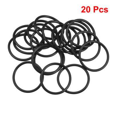 Harfington Uxcell O-Rings Nitrile Rubber, 33.8mm Inner Diameter, 40mm OD, 3.1mm Width, Round Seal Gasket(Pack of 20)