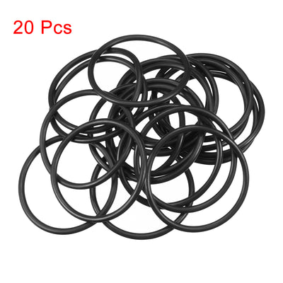 Harfington Uxcell O-Rings Nitrile Rubber 43.8mm x 50mm x 3.1mm Seal Rings Sealing Gasket 20pcs