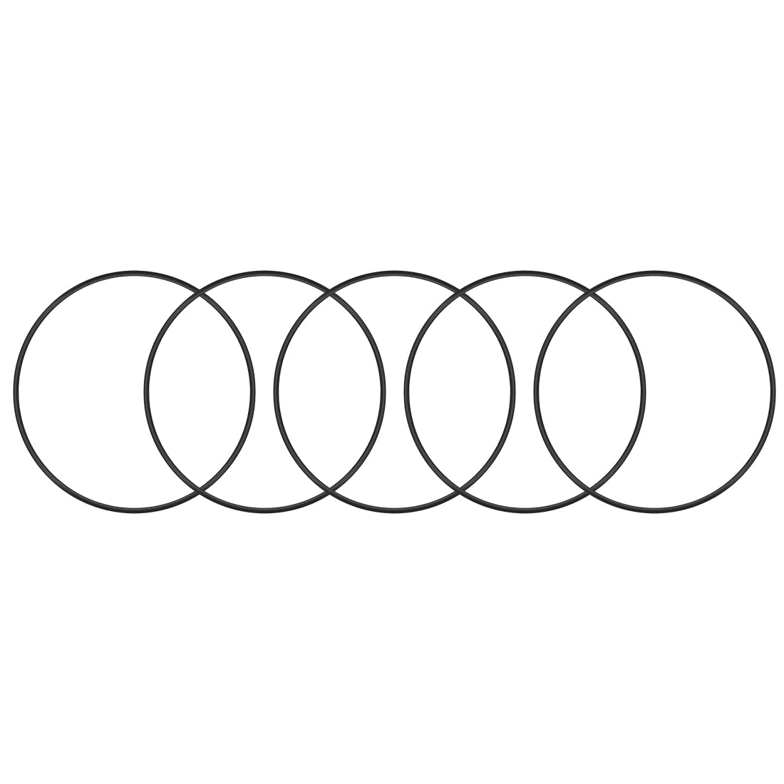 uxcell Uxcell O-Rings Nitrile Rubber 123.8mm x 130mm x 3.1mm Seal Rings Sealing Gaskets 5pcs