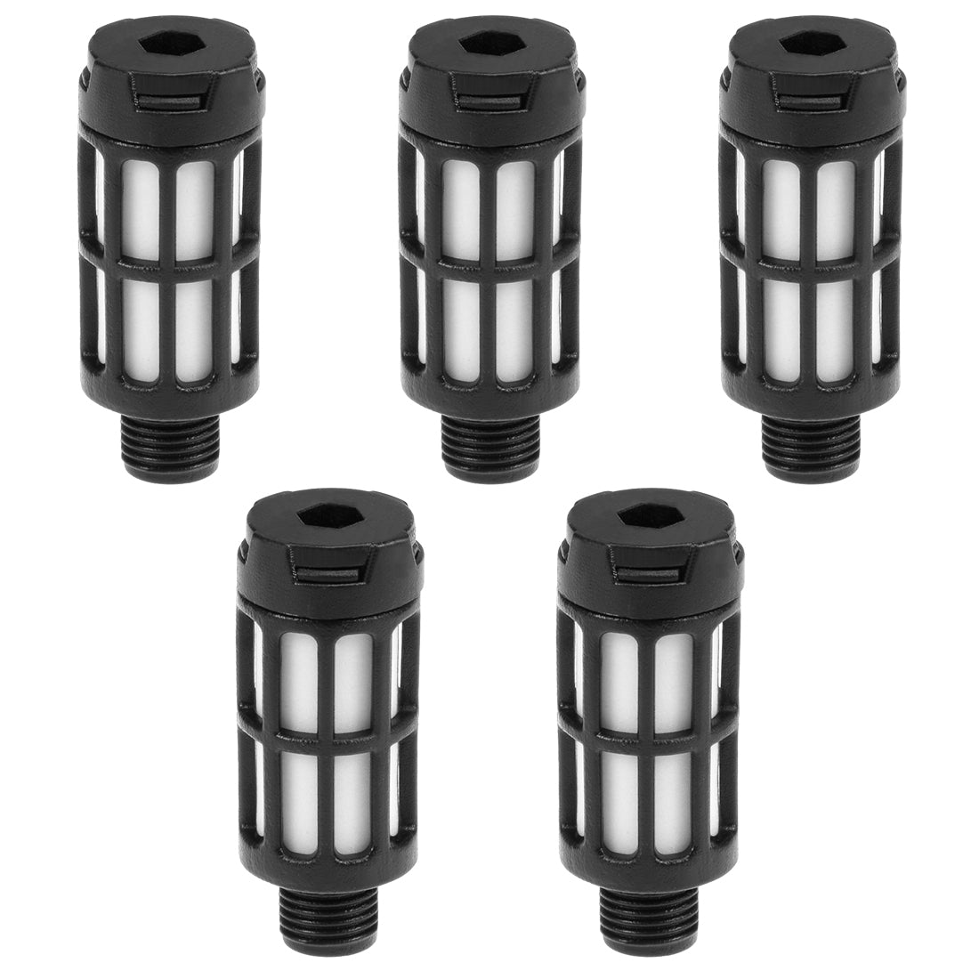 Harfington Plastic Pneumatic Muffler Exhaust Air Line 5pcs