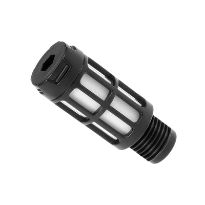 Harfington Plastic Pneumatic Muffler Exhaust Air Line Blue Black 10pcs