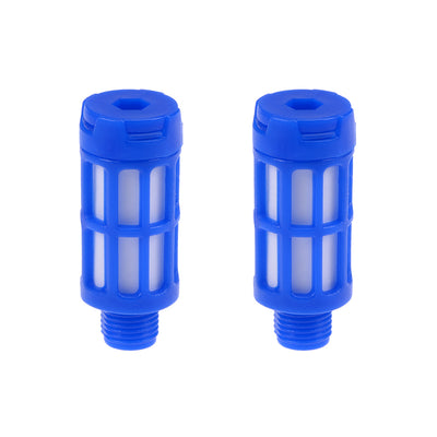 Harfington Plastic Pneumatic Muffler Exhaust Air Line 5pcs