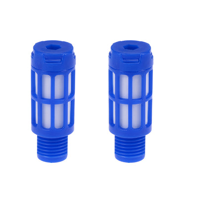 Harfington Plastic Pneumatic Muffler Exhaust Air Line 5pcs