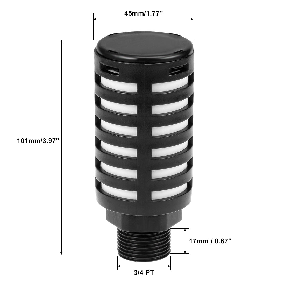 Harfington Plastic Pneumatic Muffler Exhaust Air Line