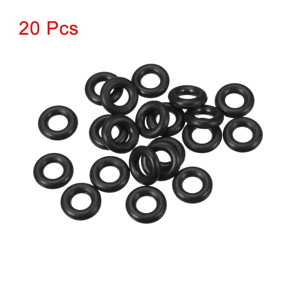 uxcell Uxcell O-Rings Nitrile Rubber 6mm x 12mm x 3mm Seal Rings Sealing Gasket 20pcs