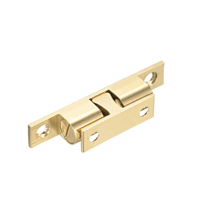 Harfington Cabinet Door Closet Brass Double Ball Catch Tension Latch 70mm Length Gold Tone