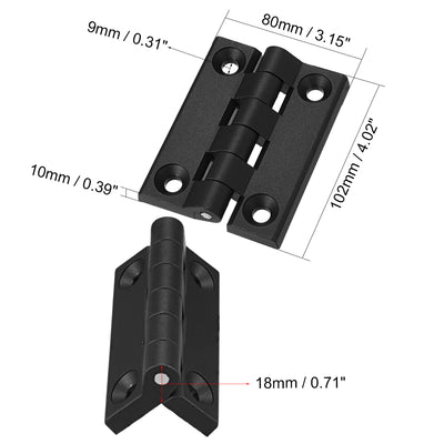 Harfington Uxcell 6pcs Cabinet Gate Closet Door 102mm Length ABS Nylon Hinge