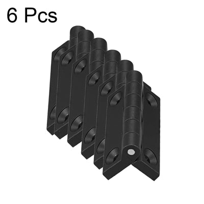 Harfington Uxcell 6pcs Cabinet Gate Closet Door 102mm Length ABS Nylon Hinge