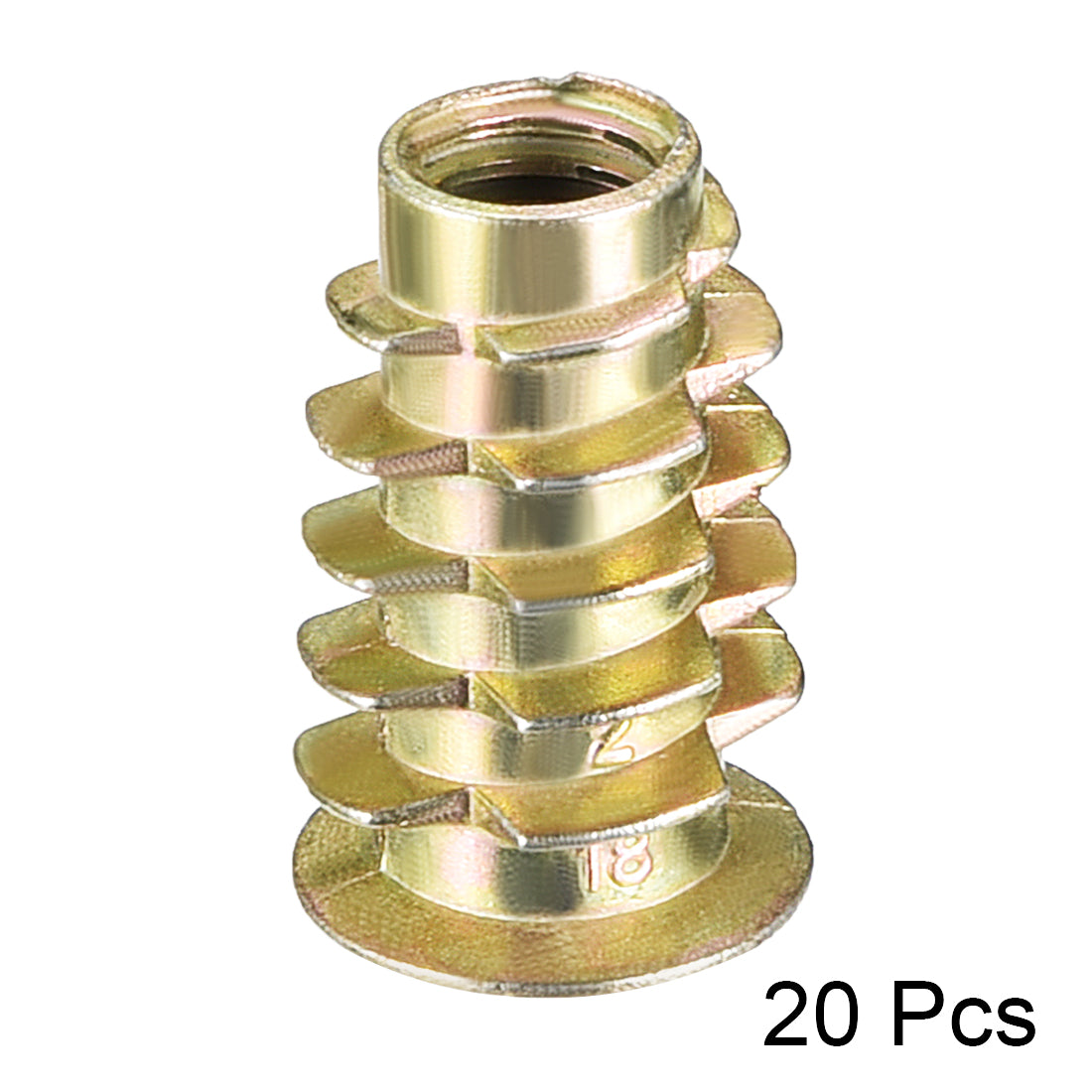 uxcell Uxcell Threaded Insert Nuts Zinc Alloy Hex Socket M6 Internal Threads 18mm Length 20pcs
