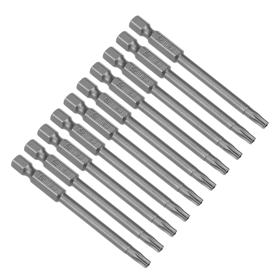 uxcell Uxcell S2 1/4" Hex Magnetic Torx Head Screwdriver Bits