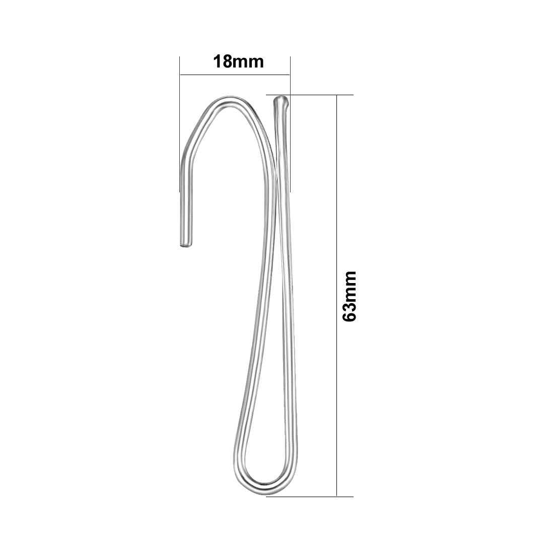 uxcell Uxcell Curtain Hooks Metal Single Prongs Pinch Pleat Drapery Hook for Drapes Tapes Silver Tone 30 Pcs