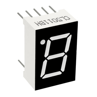 Harfington Uxcell Common Anode 10 Pin 1 Bit 7 Segment 0.75 x 0.5 x 0.31 Inch 0.5" Red LED Display Digital Tube 5pcs