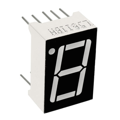 Harfington Uxcell Common Anode 10 Pin 1 Bit 7 Segment 0.75 x 0.5 x 0.31 Inch 0.5" Red LED Display Digital Tube 10pcs