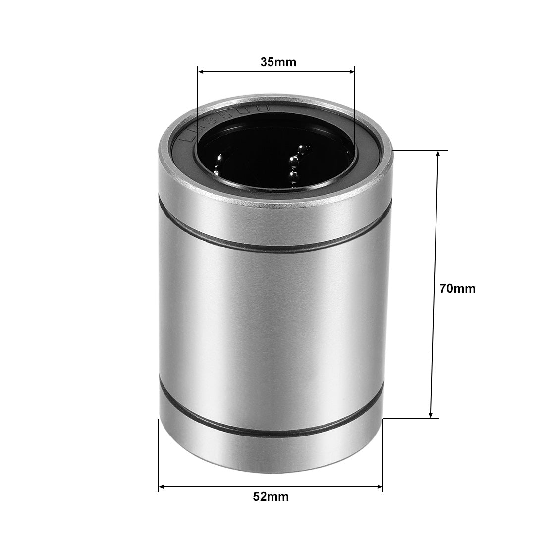 uxcell Uxcell LM35UU Linear Ball Bearings 35mm Bore 52mm OD 70mm Length for CNC 3D Printer