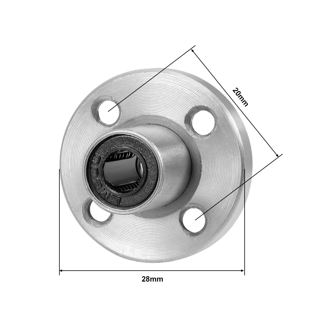 uxcell Uxcell Linear Motion Ball Bearings Round Flange Bearing