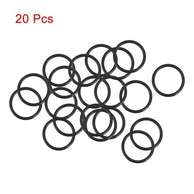 Harfington Uxcell O-Rings Nitrile Rubber 17mm x 21mm x 2mm Seal Rings Sealing Gasket 20pcs