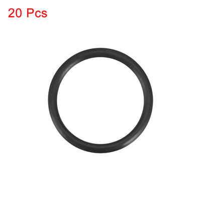 Harfington Uxcell O-Rings Nitrile Rubber 18mm x 22mm x 2mm Seal Rings Sealing Gasket 20pcs