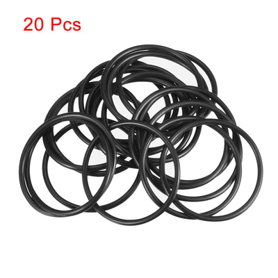 Harfington Uxcell O-Rings Nitrile Rubber 31mm x 35mm x 2mm Seal Rings Sealing Gasket 20pcs