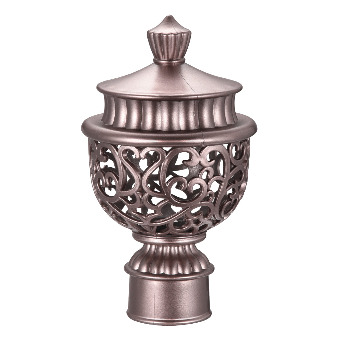 uxcell Uxcell Curtain Rod Cap Finials Plastic for 28mm Dia Rod Rose Gold Tone 66 x 115mm 4 Pcs