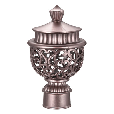 uxcell Uxcell Curtain Rod Cap Finials Plastic for 28mm Dia Rod Rose Gold Tone 66 x 115mm 4 Pcs