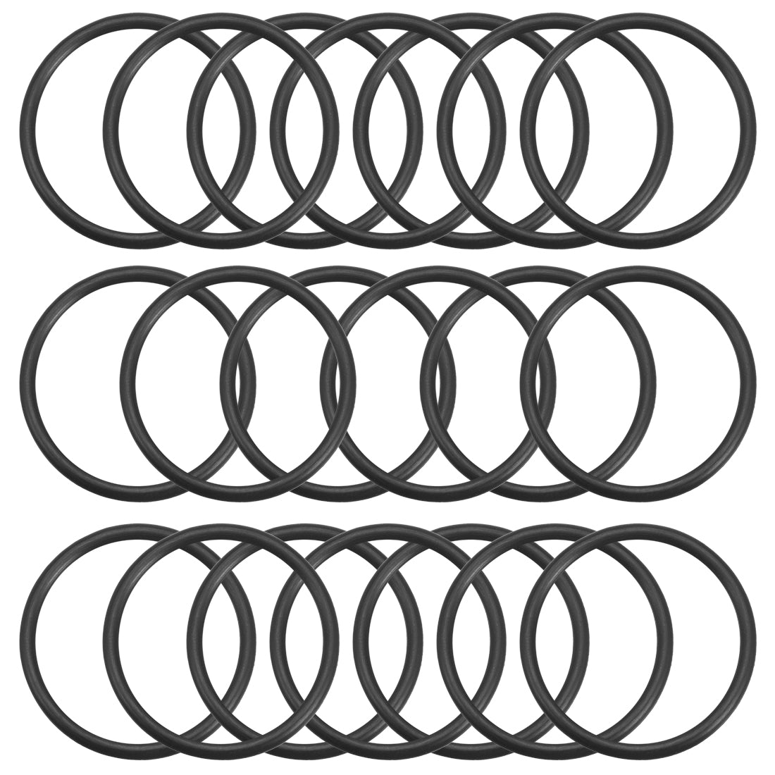 uxcell Uxcell O-Rings Nitrile Rubber Gasket, 34mm Inner Diameter, 41mm OD, 3.5mm Width, 20pcs