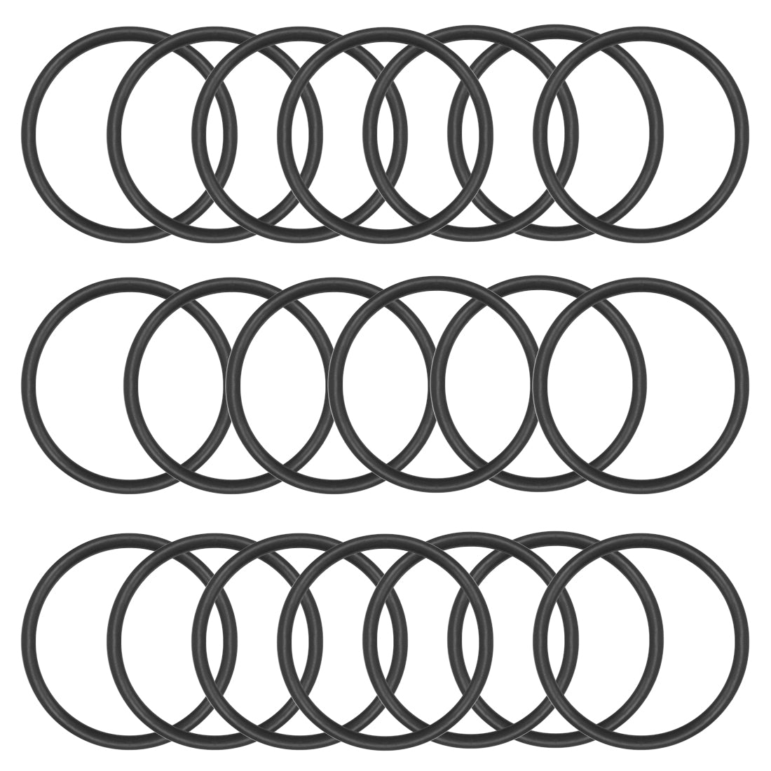 uxcell Uxcell O-Rings Nitrile Rubber Gasket, 35mm Inner Diameter, 42mm OD, 3.5mm Width, 20pcs