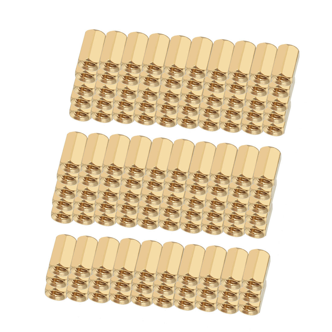 Harfington 130pcs Brass Straight PCB Pillar Female Thread Hex Standoff Spacer M3x5x8mm