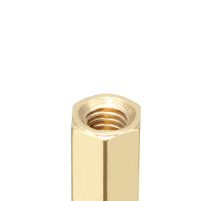 Harfington 150pcs Brass Straight PCB Pillar Female Thread Hex Standoff Spacer M3x5x14mm