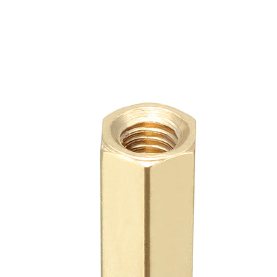 Harfington Uxcell 120pcs Brass Straight PCB Pillar Female Thread Hex Standoff Spacer M3x5x16mm