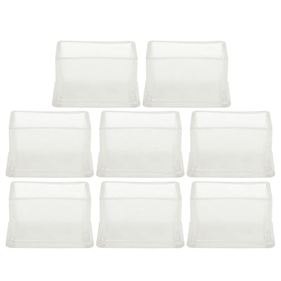 Harfington Uxcell Clear PVC Table Desk Leg Caps Feet Cover Furniture Slider Floor Protector 8pcs