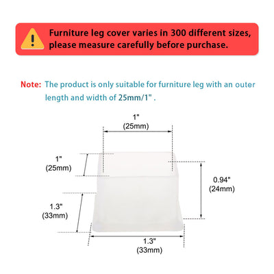 Harfington Uxcell Clear PVC Table Desk Leg Caps  Feet Cover Slider Grippers Floor Protector 12pcs