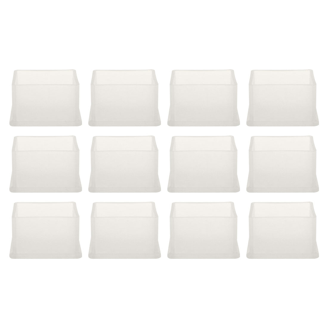 uxcell Uxcell Clear PVC Table Desk Leg Caps  Feet Cover Slider Grippers Floor Protector 12pcs