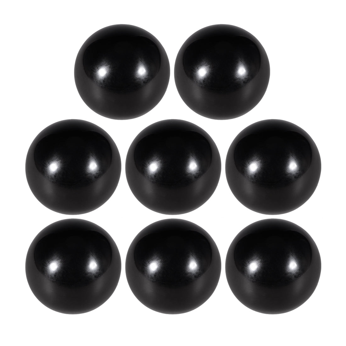 uxcell Uxcell 8 Pcs Thermoset Ball Knob M6 Female Thread Machine Handle 30mm Diameter Smooth Rim Black