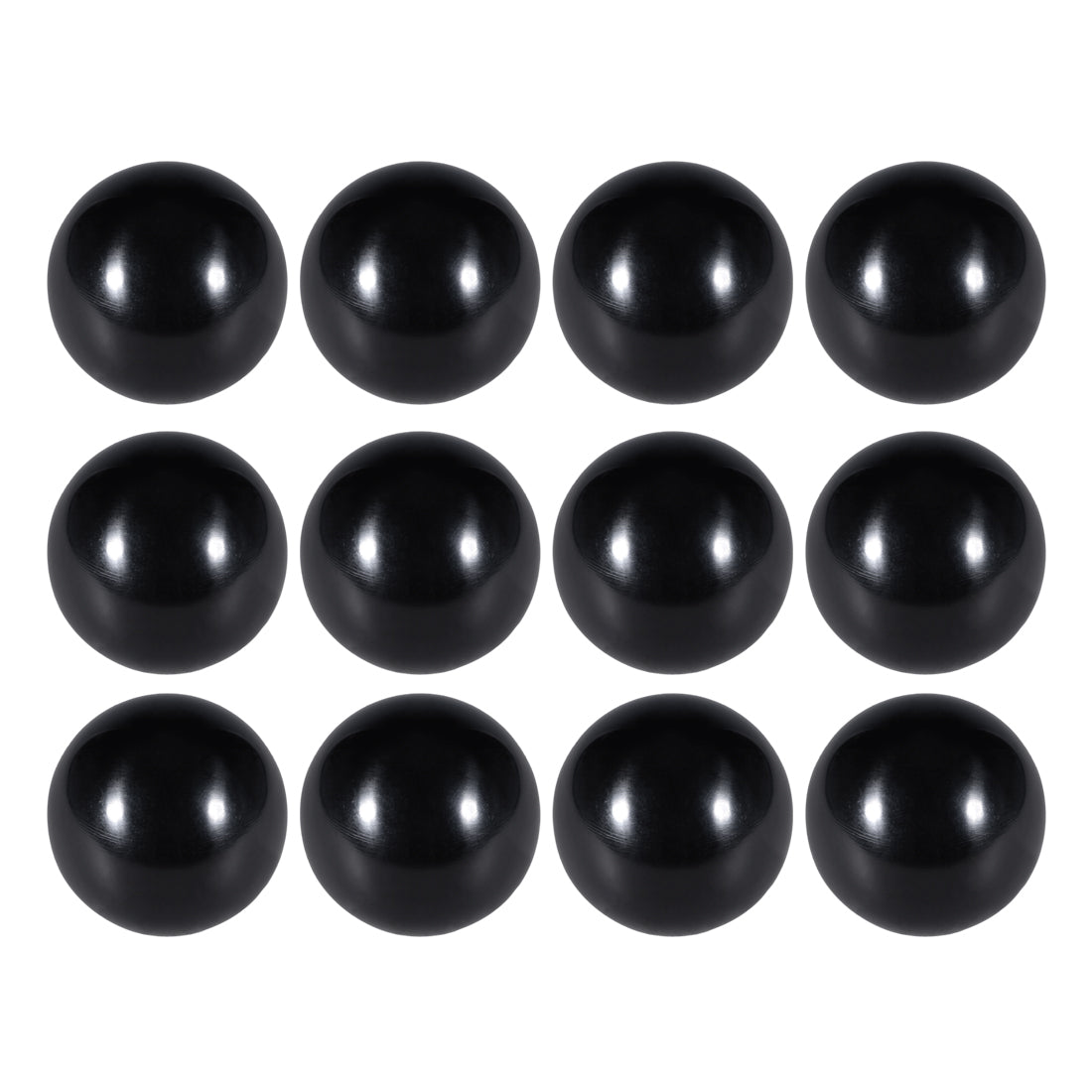 uxcell Uxcell 12 Pcs Thermoset Ball Knob M8 Female Thread Machine Handle 32mm Diameter Smooth Rim Black