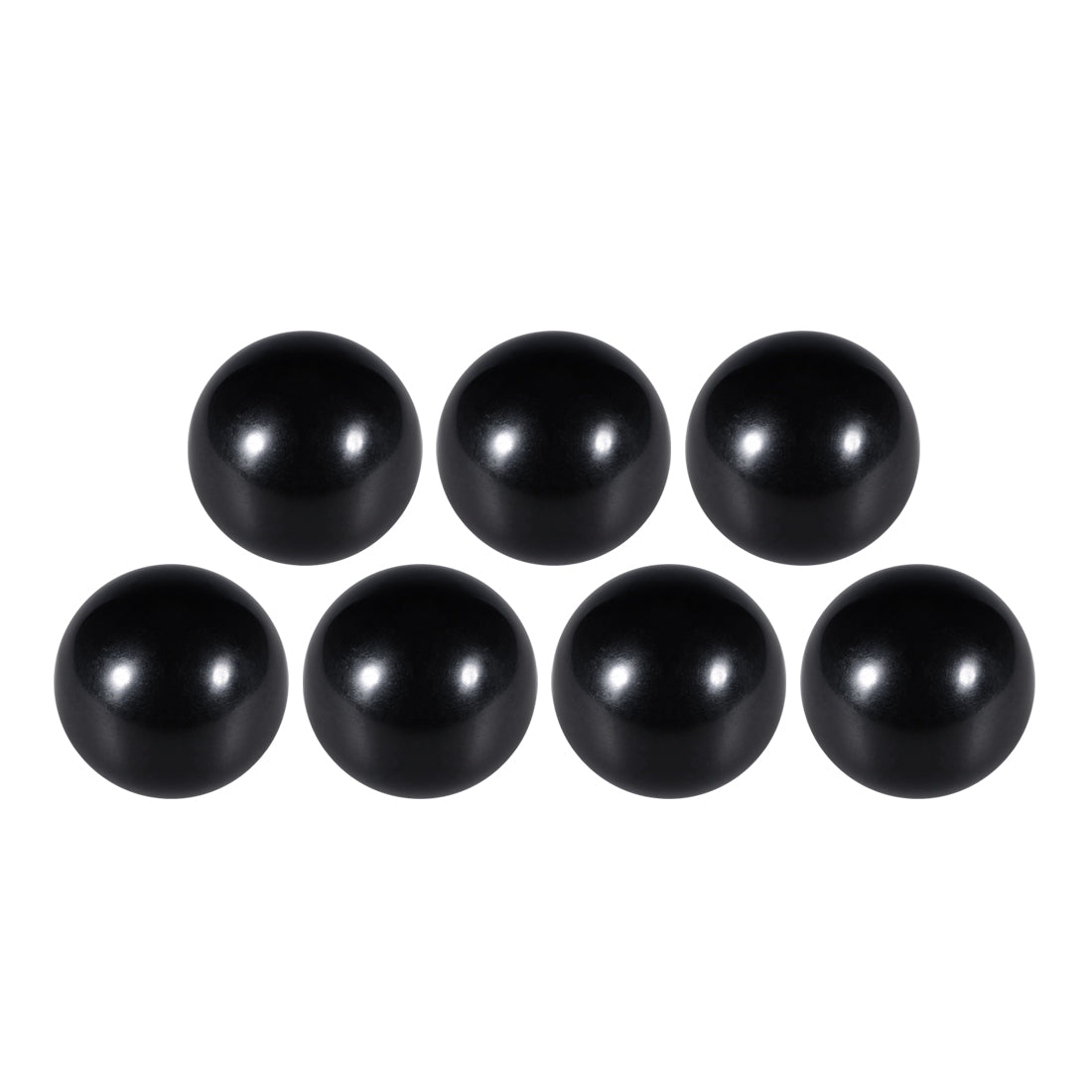 uxcell Uxcell 7 Pcs Thermoset Ball Knob M10 Female Thread Machine Handle 35mm Diameter Smooth Rim Black