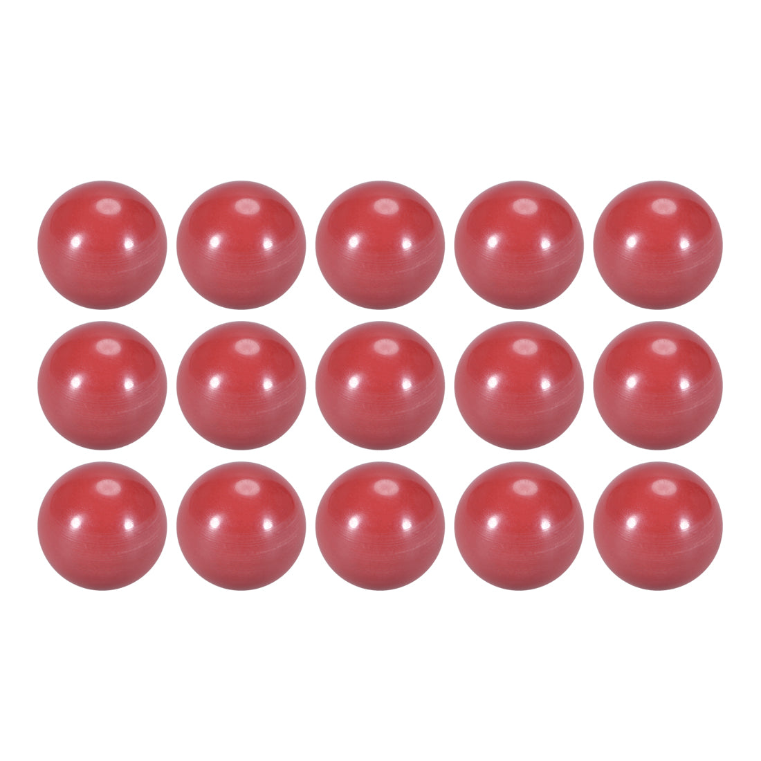 uxcell Uxcell 15 Pcs Thermoset Ball Knob M5 Female Thread Machine Handle 20mm Diameter Smooth Rim Red